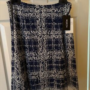 Worth blue and white lace skirt